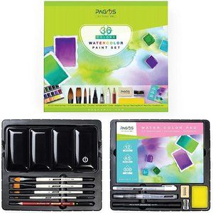 Pagos Watercolor Gift Set 36 Color All In One Kit